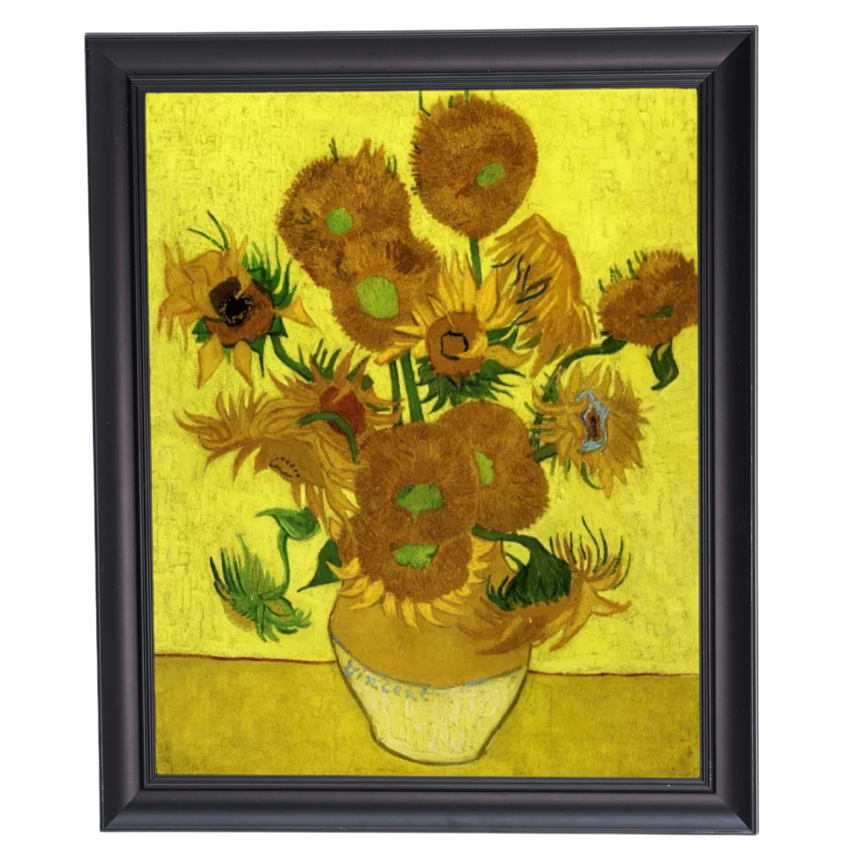 Zonnebloemen- Metalen kunst Olieverfschilderij