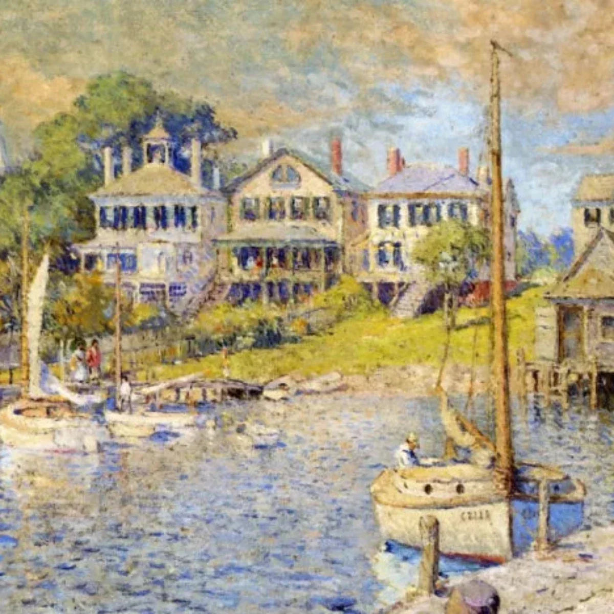 At Edgartown, Martha's Vinyard - Olieverfschilderij