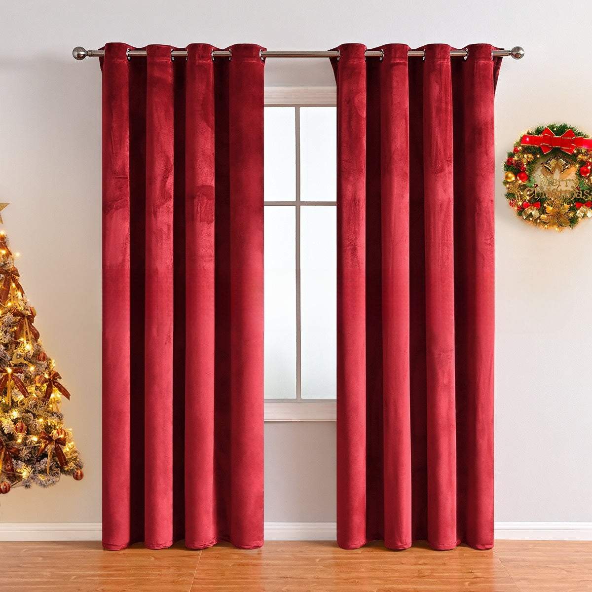 Modern Velvet Solid Colorful Blackout Thermal Curtains