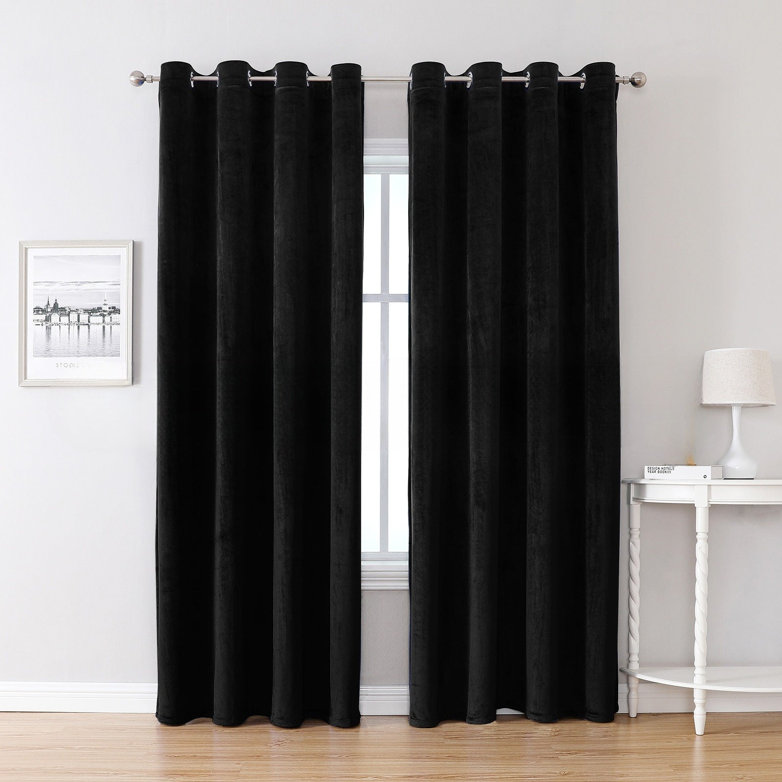 Modern Velvet Solid Colorful Blackout Thermal Curtains