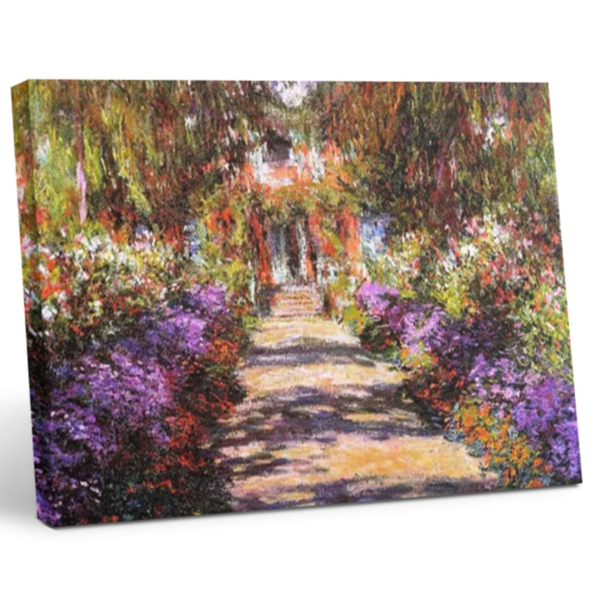 Pad in Monets Garden in Giverny- Vintage Olieverfschilderij