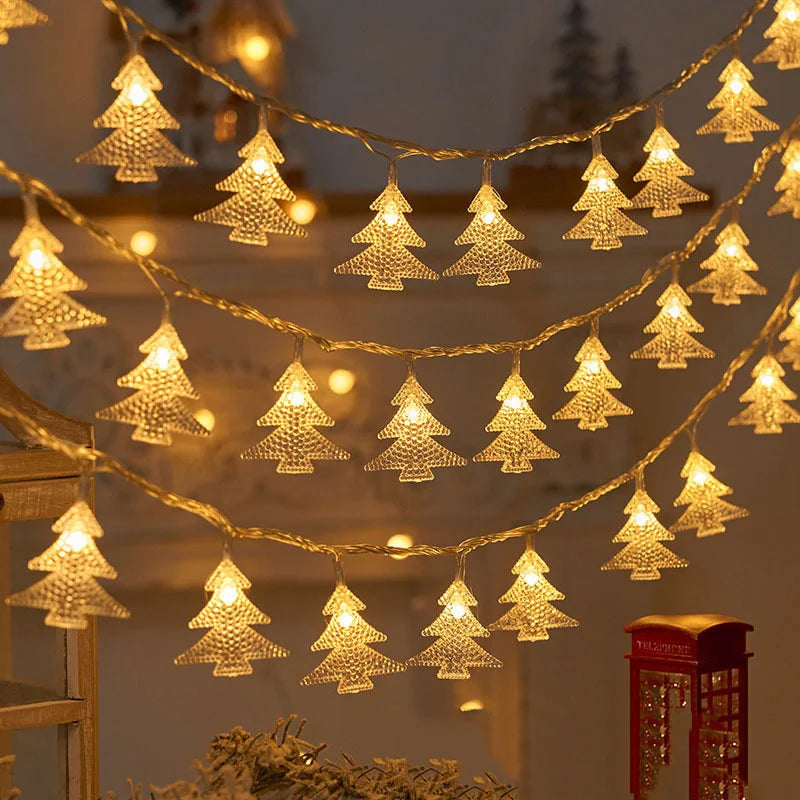 Kerst LED Sneeuwvlok & Rendier Lichtjes – 3 meter, 20 Lampjes voor een Magische Feestsfeer