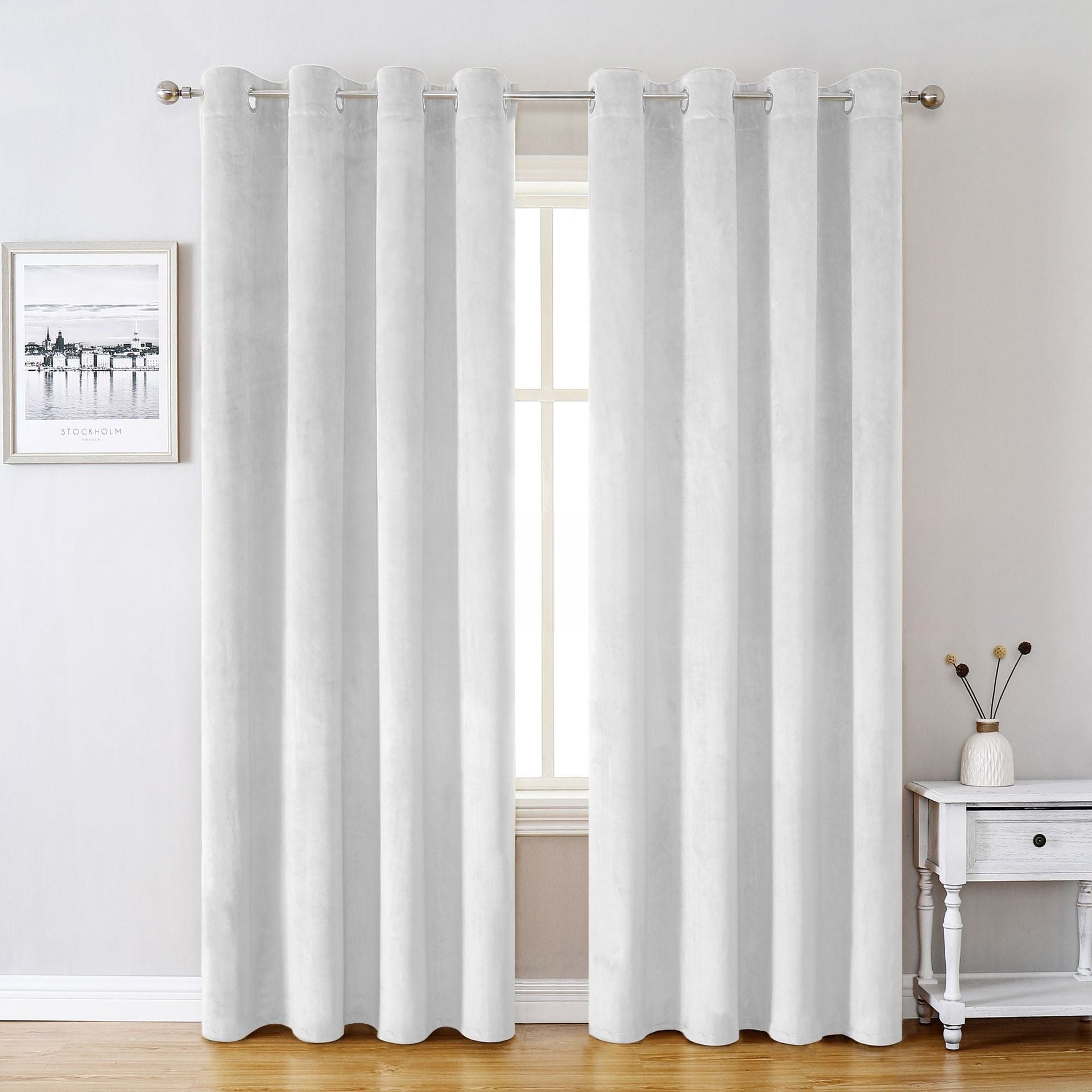 Modern Velvet Solid Colorful Blackout Thermal Curtains